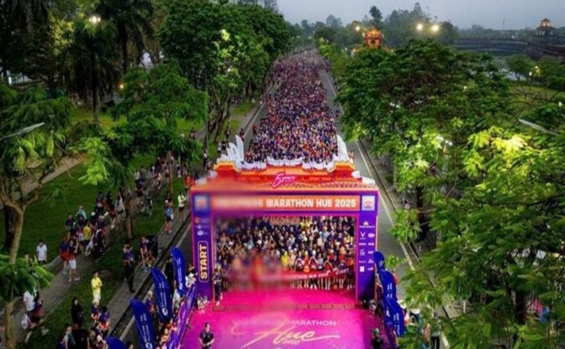 Giải chạy mà bà P. tham gia là giải chạy marathon được tổ chức quy mô lớn ở TP.Huế, thu hút rất nhiều người tham gia. (Ảnh: VTC News)