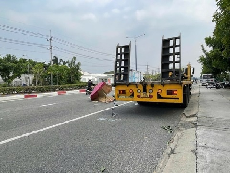 Hiện trường xảy ra vụ tai nạn. Ảnh: Báo Công an TP.HCM.