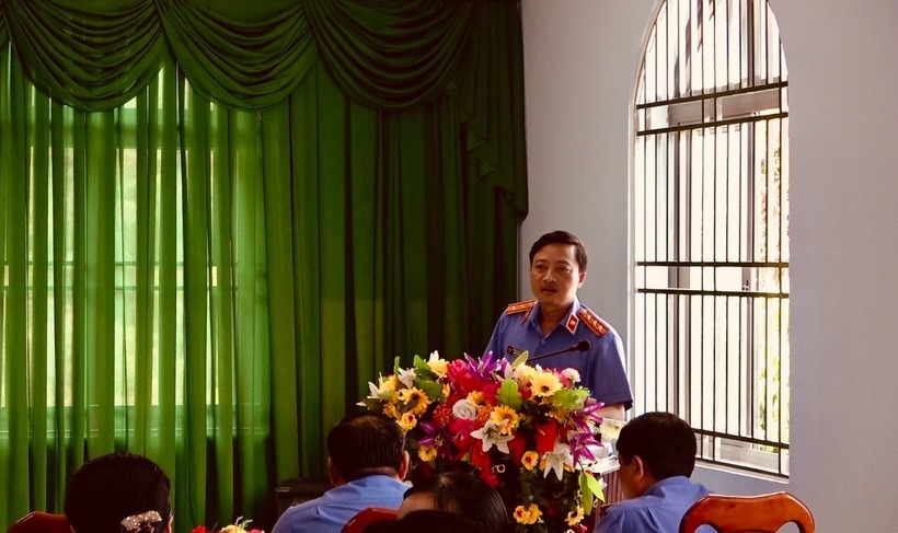 Ông Trần Vũ Tiến Huy, Chánh Văn phòng, Chi hội trưởng Chi hội Luật gia VKSND tỉnh.