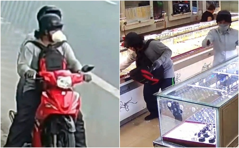 Hai đối tượng cướp tiệm vàng ở Cam Ranh sau gần 2 năm vẫn chưa tìm ra. (Ảnh: Cơ quan công an)