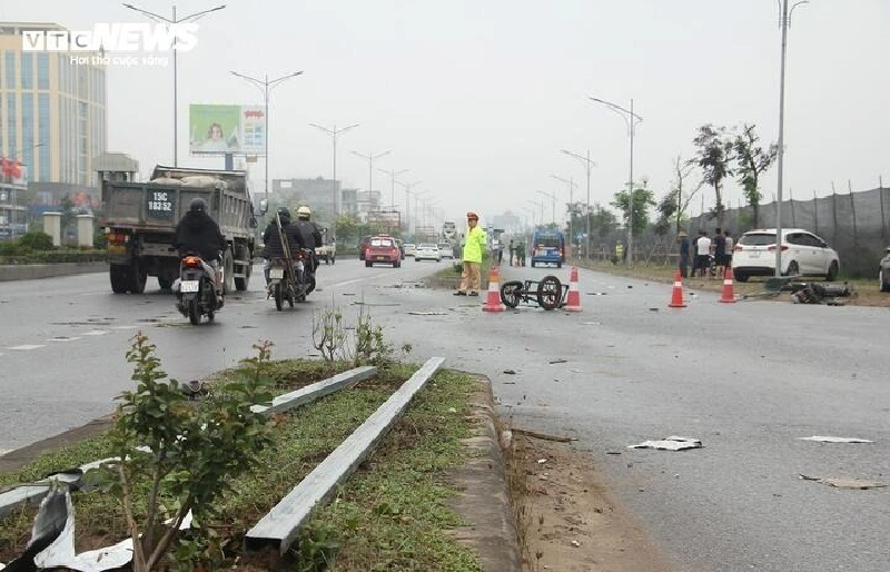 Hiện trường xảy ra vụ tai nạn. Ảnh: VTC News.