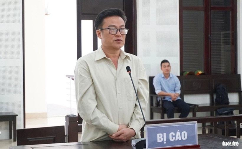 Bị cáo Phạm Đình Tiến tại phiên tòa. (Ảnh: Tuổi trẻ)