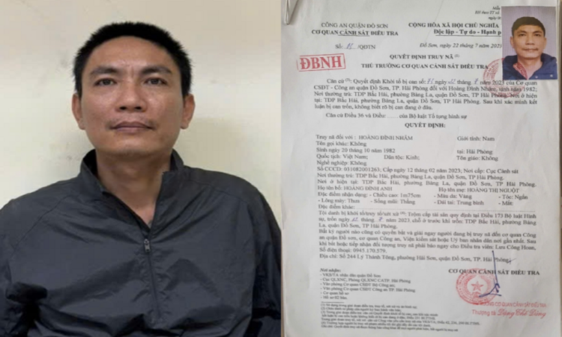 Đối tượng&nbsp;truy nã&nbsp;Hoàng Đình Nhâm (Ảnh: CAHN)