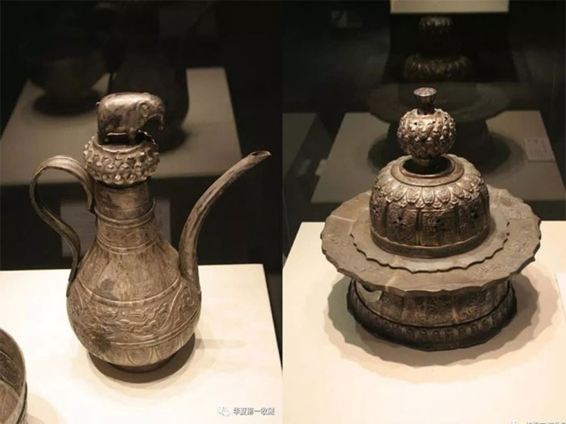 Đồ tạo tác bằng bạc được tìm thấy. Ảnh: Sohu.