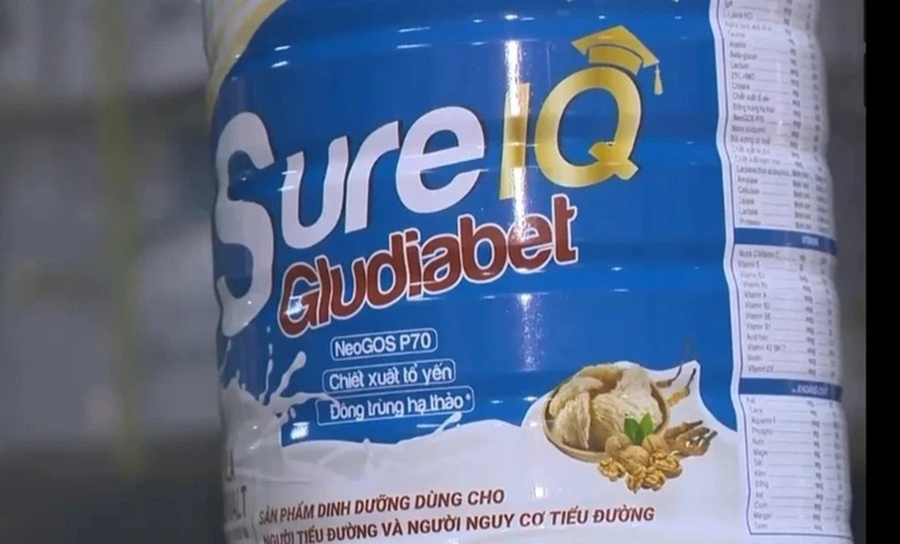 Nhãn hiệu sữa bột giả do các đối tượng sản xuất. Ảnh: VTV.