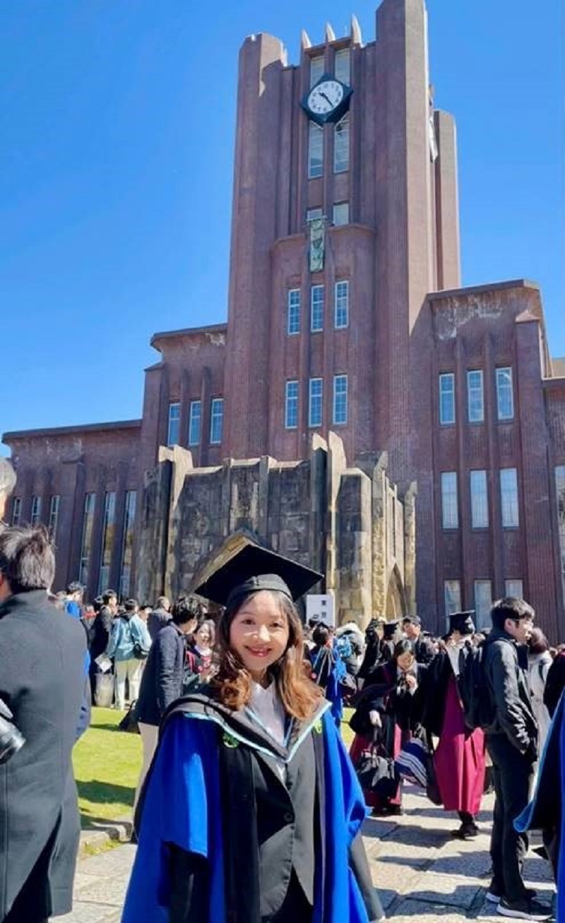 Chị Hà Thùy Linh đã tốt nghiệp Thạc sĩ tại Đại học Tokyo với học bổng Ajinomoto ASEAN + One.