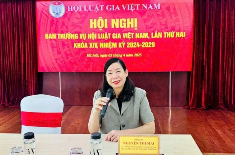 Bà Nguyễn Thị Mai - Chủ tịch Hội Luật gia Tp.Hải Phòng (Ảnh: CTV).