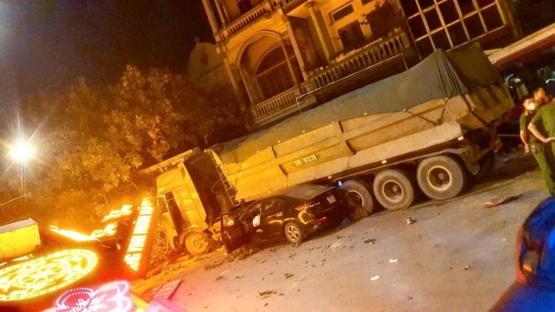 Hiện trường xảy ra vụ tai nạn. Ảnh: Báo Công an Nhân dân.