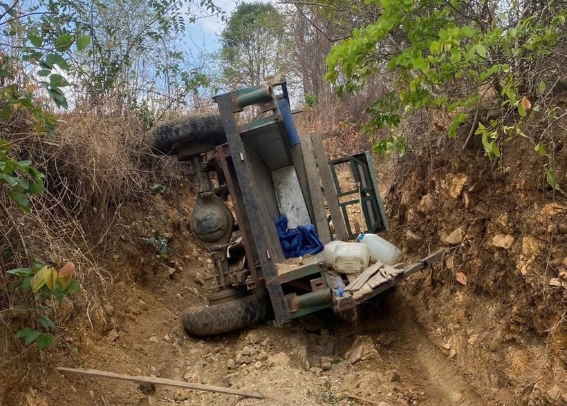 Hiện trường xảy ra vụ tai nạn. Ảnh: Báo Gia Lai.