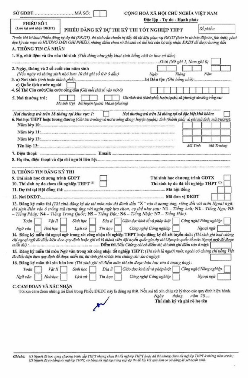 Kỳ thi tốt nghiệp THPT 2025: Bộ GD&ĐT "chốt" 16 mục thông tin thí sinh phải điền - 3