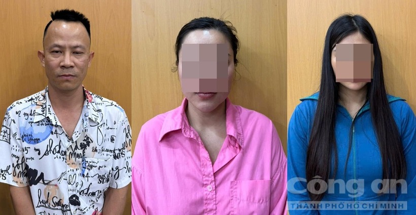 Nguyễn Trương Anh Tuấn và các đối tượng khác trong vụ án. Ảnh: Công an TP.HCM