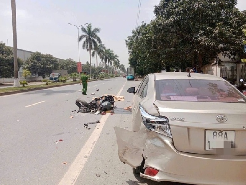 Hiện trường xảy ra vụ tai nạn. Ảnh: Báo Xây dựng.