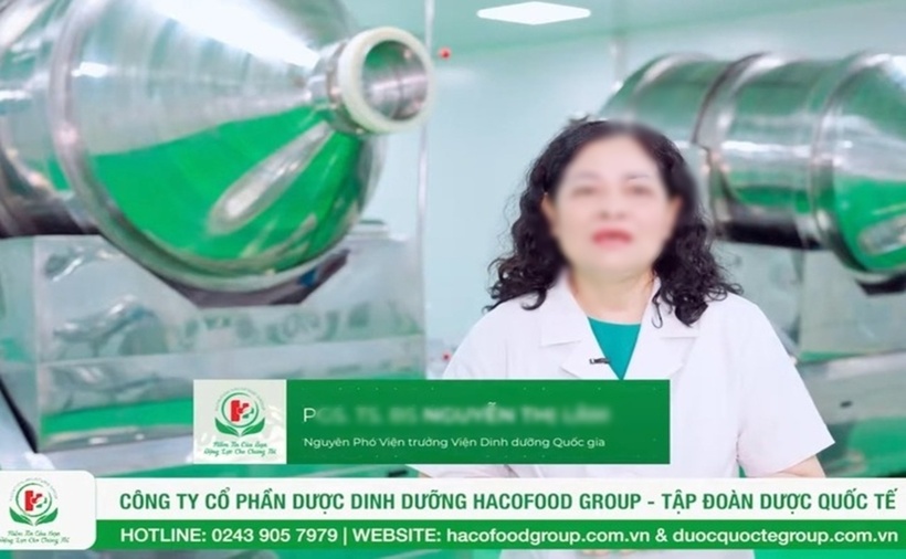 PGS.TS Nguyễn Thị L. xuất hiện trong video quảng cáo sản phẩm sữa. (Ảnh: VTC News)