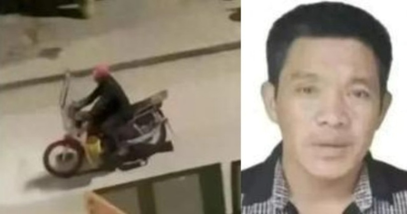 Hình ảnh Lu Zuojian tẩu thoát khỏi hiện trường.