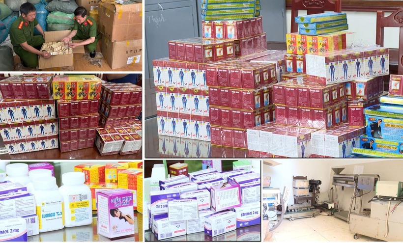 Các loại thuốc giả mà cơ quan chức năng thu giữ được. (Ảnh: Cơ quan tỉnh Thanh Hóa)