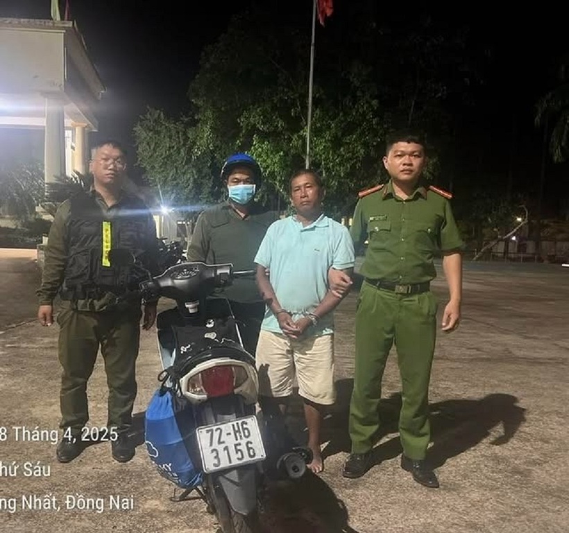 Đối tượng Phan Văn Hùng bị bắt giữ (ảnh: Công an tỉnh Đồng Nai).