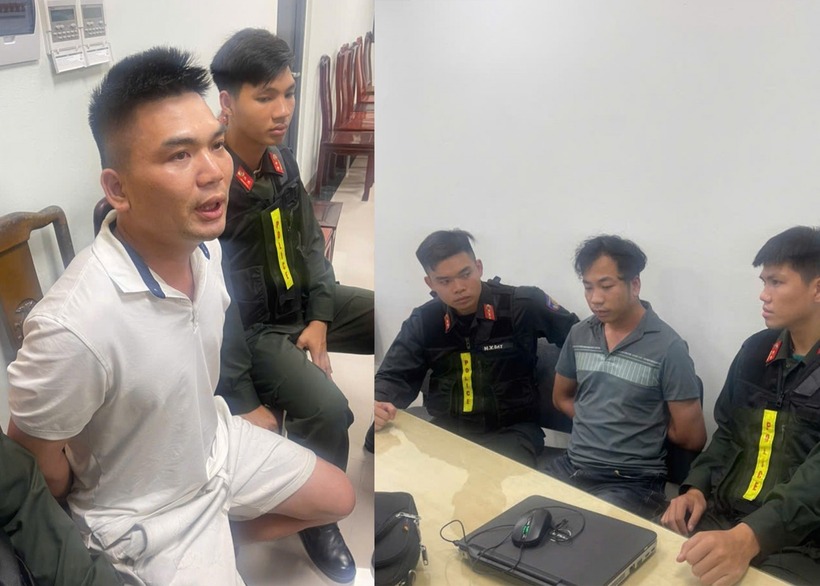 Các đối tượng bị lực lượng chức năng bắt giữ. Ảnh: VietNamNet.