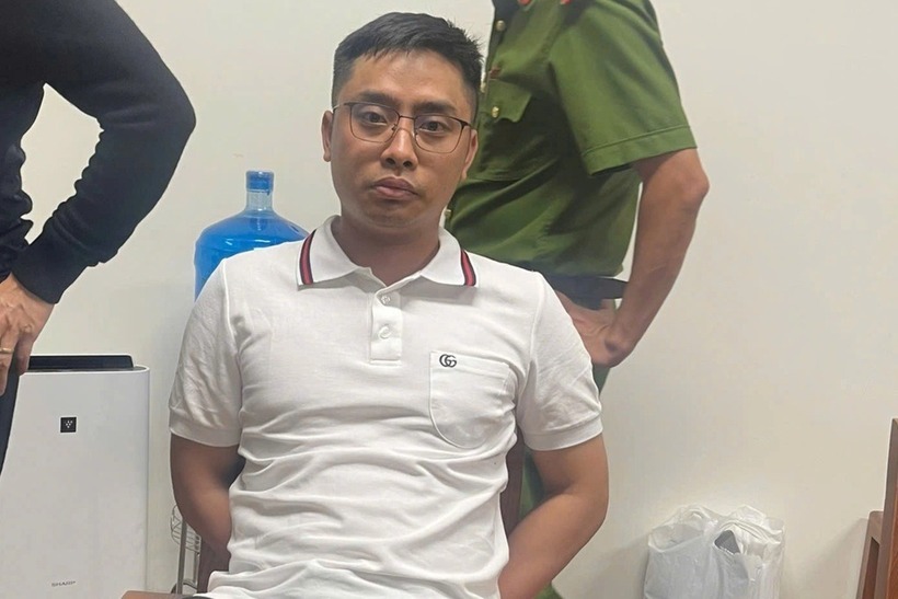 Bùi Đình Khánh, đối tượng cuối cùng trong nhóm bị bắt giữ vào tối 19/4. Ảnh: Dân trí