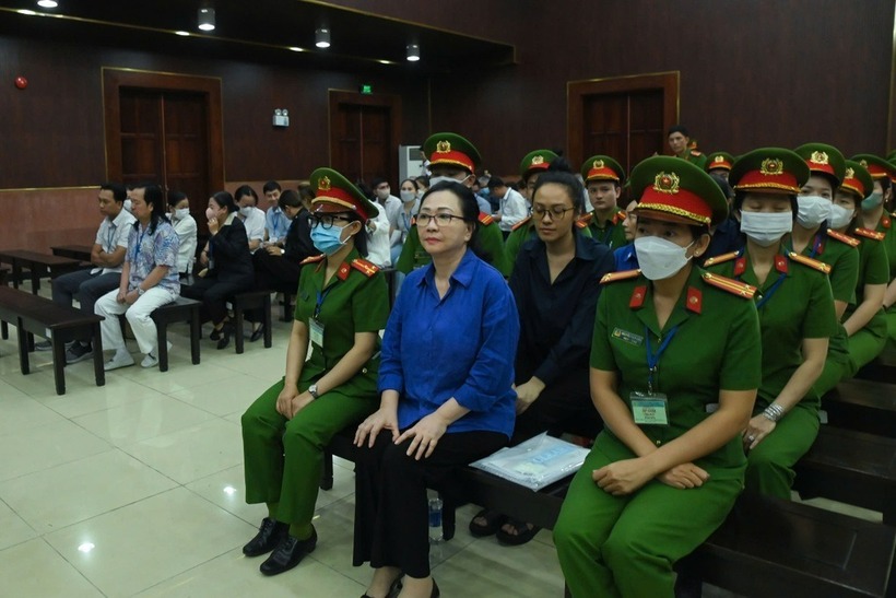 Các bị cáo tại tòa. (Ảnh: Dân trí)