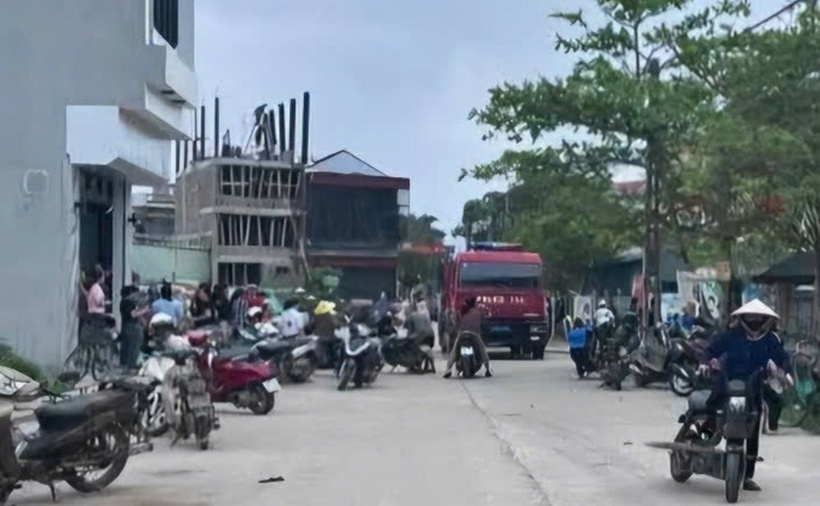 Trường mầm non xã Thụy Thanh, huyện Thái Thụy nơi xảy ra rò rỉ bình gas gây hỏa hoạn. (Ảnh: Tuổi trẻ)