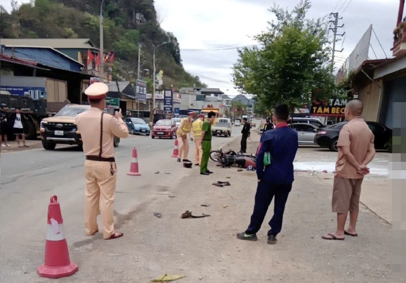 Hiện trường xảy ra vụ tai nạn. Ảnh: Báo Xây dựng.