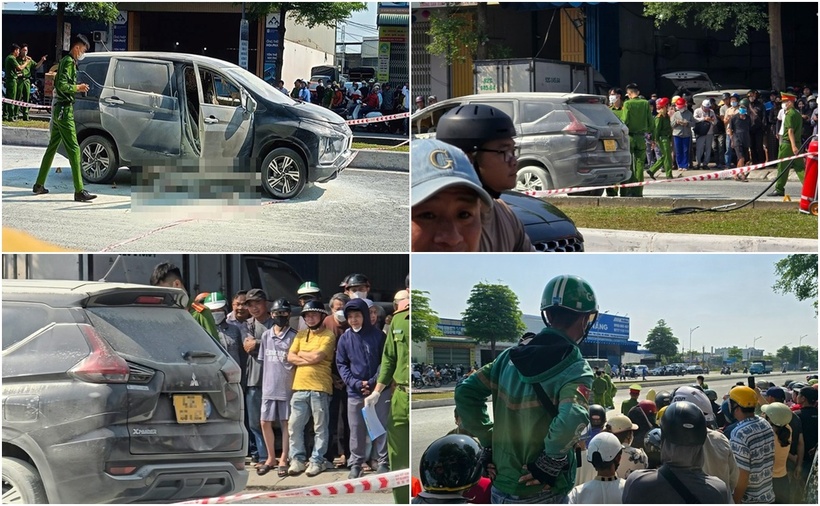 Công an khám nghiệm hiện trường. (Ảnh: Người lao động)