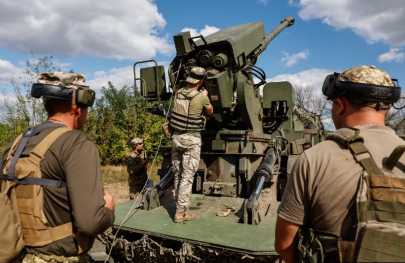 Pháo tự hành 2S22 Bohdana cỡ nòng 155 mm tiêu chuẩn NATO do Ukraine sản xuất. Ảnh: RFE/RL