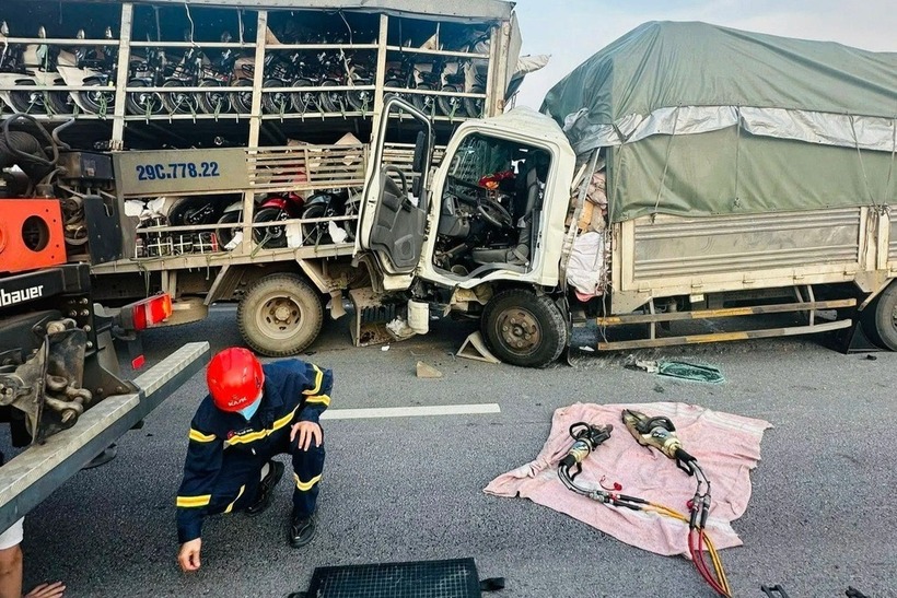 Hiện trường vụ tai nạn. (Ảnh: Dân trí)