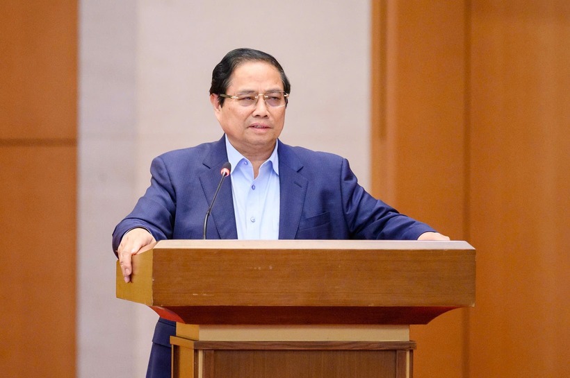 Thủ tướng Chính phủ Phạm Minh Chính phát biểu tại Hội nghị - Ảnh: VGP/Nhật Bắc