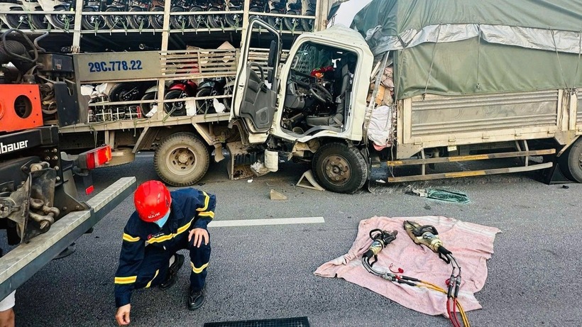 Hiện trường xảy ra vụ tai nạn. Ảnh: Báo Công lý.