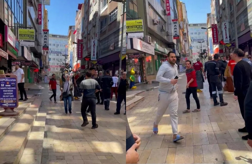 Mọi người hoảng loạn rời khỏi các tòa nhà&nbsp; khi động đất làm rung chuyển Istanbul, Thổ Nhĩ Kỳ ngày 23/4.&nbsp; Ảnh: ANADOLU