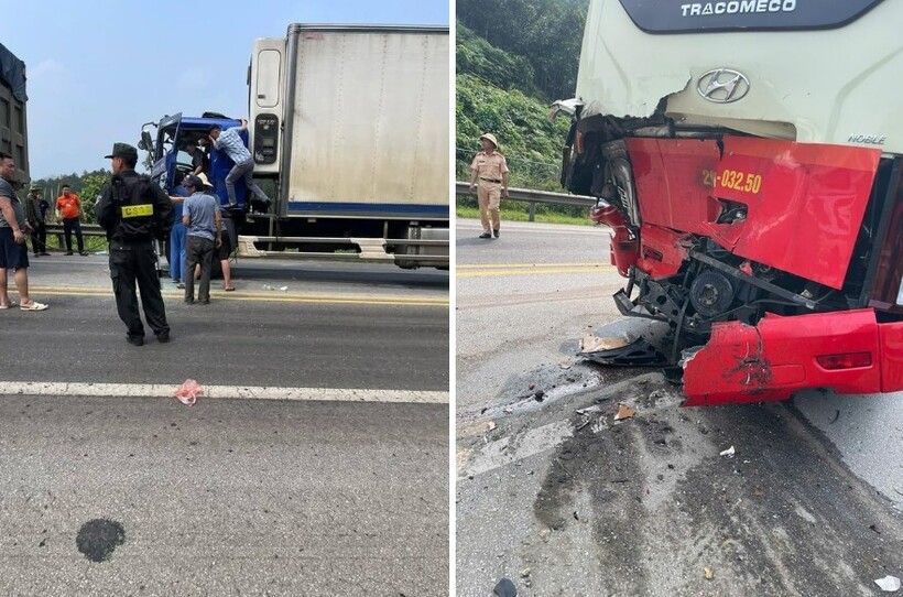 Hiện trường xảy ra vụ tai nạn. Ảnh: Báo Tiền phong.