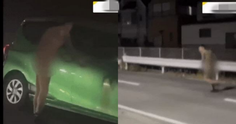 Người đàn ông khoả thân gây náo loạn trung tâm luyện thi. Ảnh: TBS NEWS DIG Powered by JNN