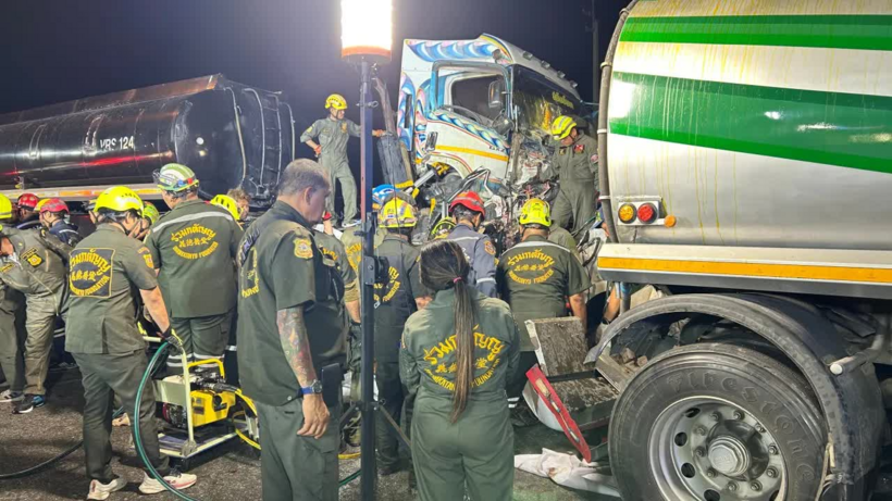 Hiện trường vụ tai nạn. Ảnh: Thairath