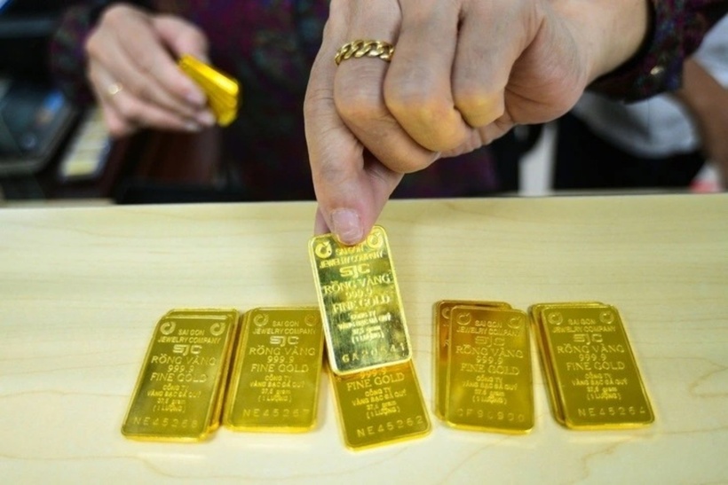 Giá vàng trong nước ghi nhận đà giảm sâu. Ảnh minh hoạ.