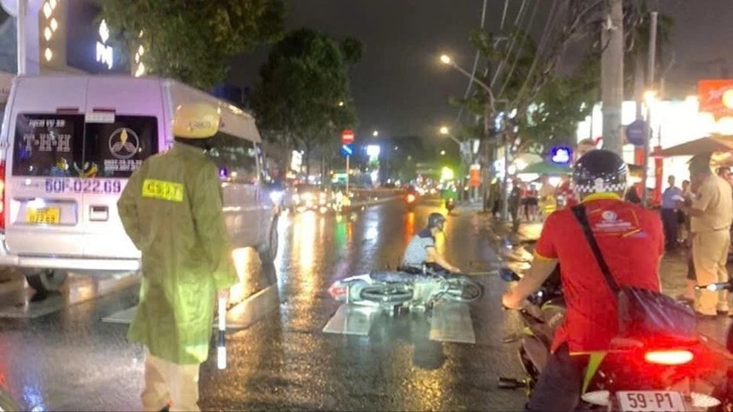 Hiện trường vụ tai nạn. Ảnh: PLO