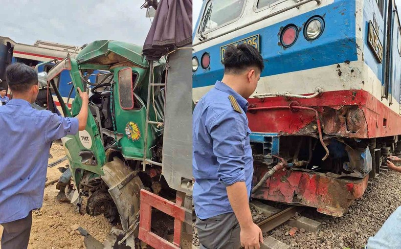 Hiện trường xảy ra vụ tai nạn. Ảnh: Báo Lao động.