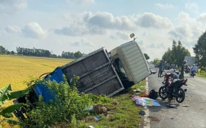 Hiện trường xảy ra vụ tai nạn. Ảnh: PLO.