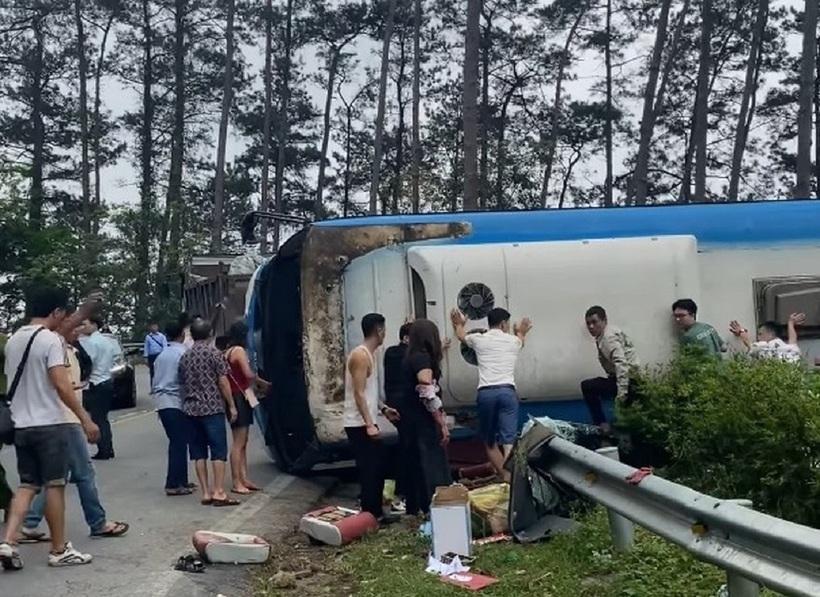 Hiện trường vụ tai nạn. Ảnh: Dân Trí