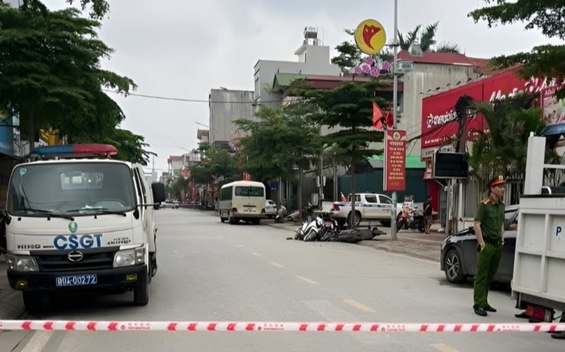 Hiện trường xảy ra vụ tai nạn. Ảnh: Báo Xây dựng.