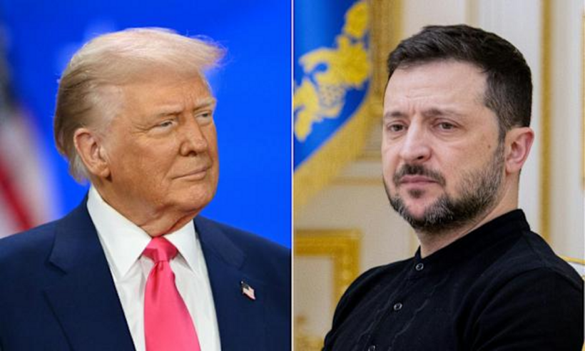Tổng thống Mỹ Donald Trump và Tổng thống Ukraine Volodymyr Zelensky. Ảnh:Reuters