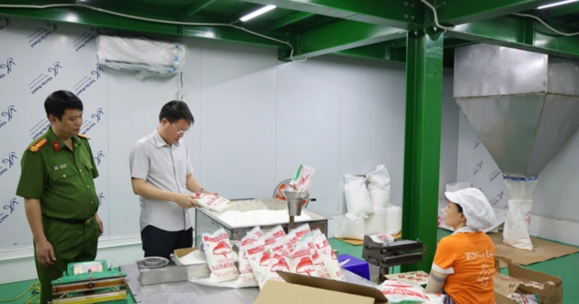 Xưởng sản xuất của Công ty TNHH Famimoto Việt Nam. (Ảnh: Công an tỉnh Phú Thọ)