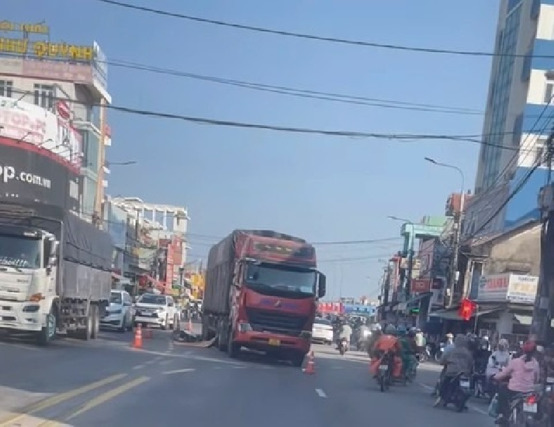 Hiện trường xảy ra vụ tai nạn. Ảnh: Báo Công an TP.HCM.