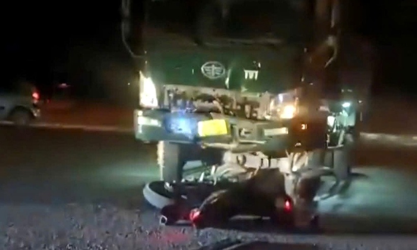 Hiện trường xảy ra vụ tai nạn. Ảnh: Báo Bắc Giang.