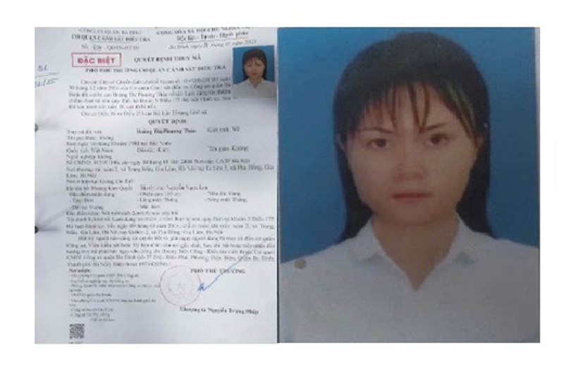 Đối tượng Hoàng Thị Phương Thảo