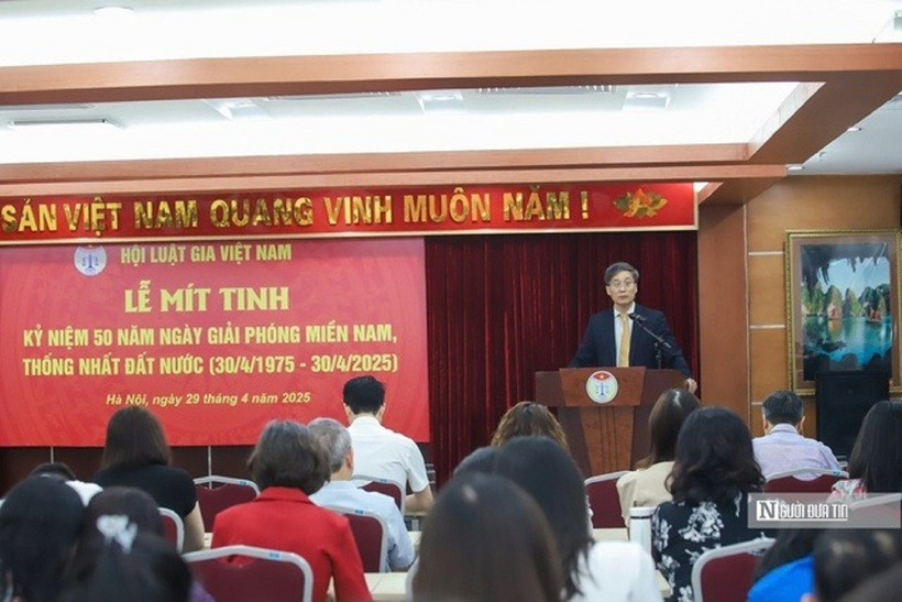 Bí thư Đảng ủy, Chủ tịch Hội Luật gia Việt Nam Nguyễn Khánh Ngọc (Ảnh: Hữu Thắng).