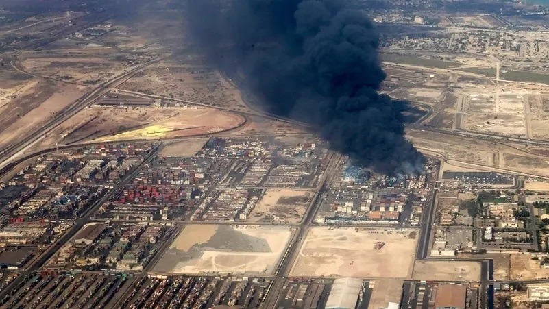 Vụ nổ tại cảng Shahid Rajaee, thuộc tỉnh Hormozgan của Iran. (Ảnh: AFP)