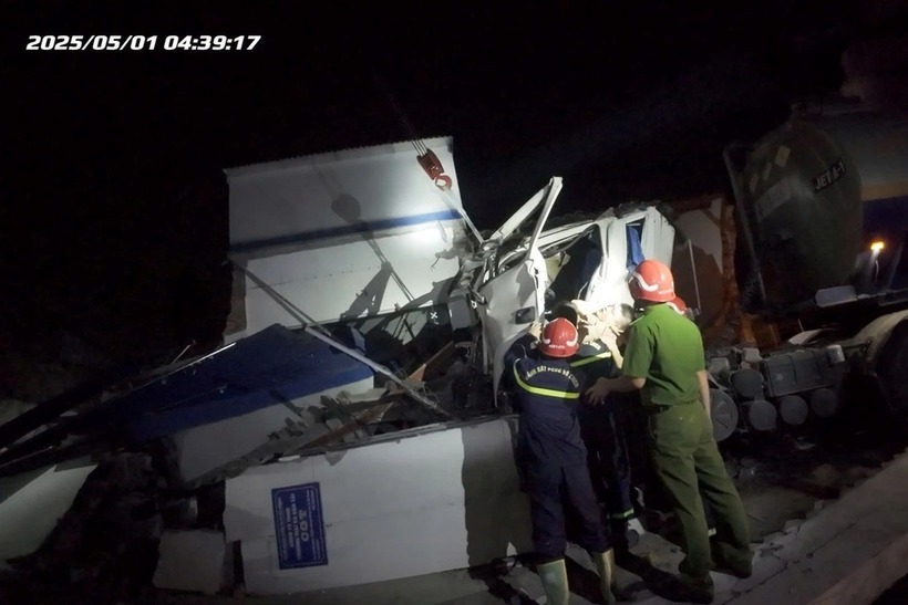 Hiện trường vụ tai nạn. Ảnh: Dân trí