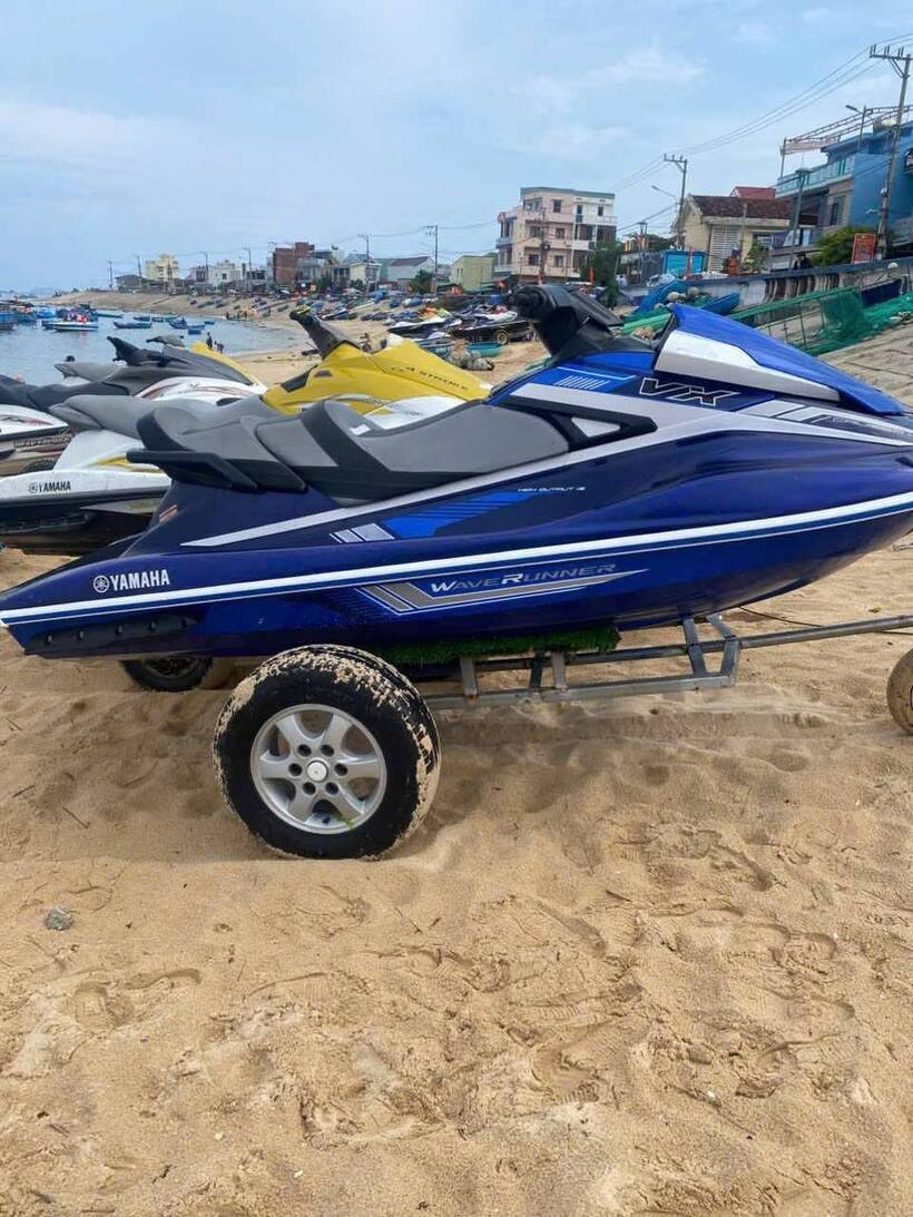 Chiếc mô-tô gây tai nạn. Ảnh: Sơn Tùng