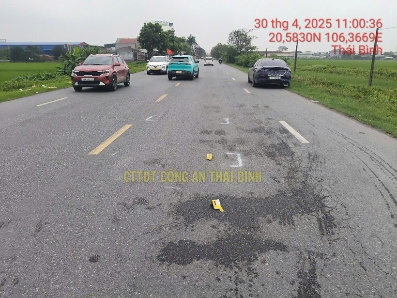 Hiện trường xảy ra vụ tai nạn. Ảnh: Báo Công lý.